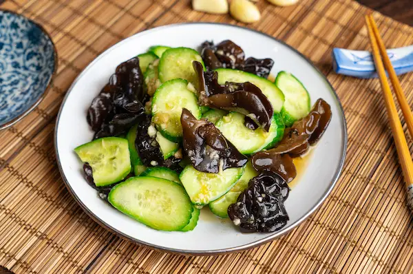Wood Ear Mushroom and Cucumber Salad